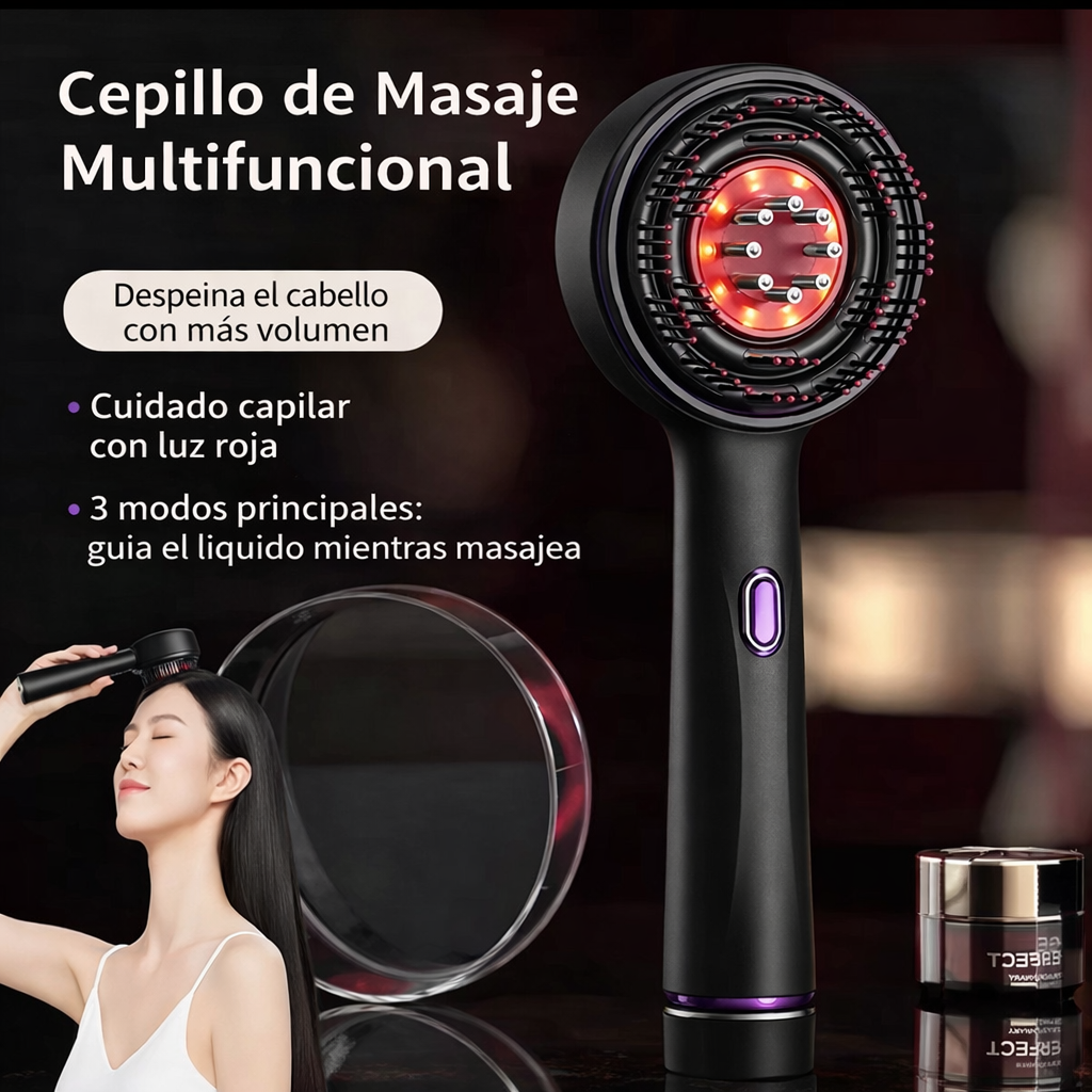 Masajeador de cabello luz led roja