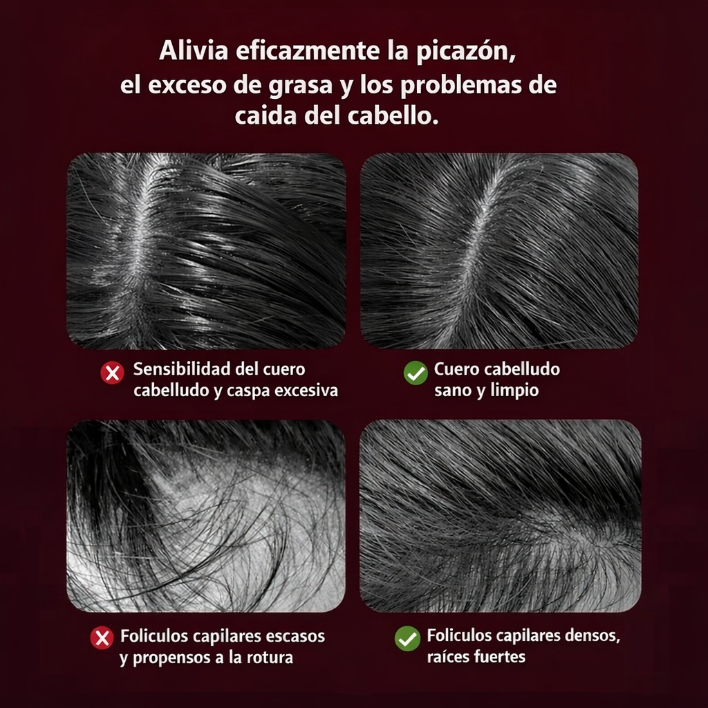 Masajeador de cabello luz led roja