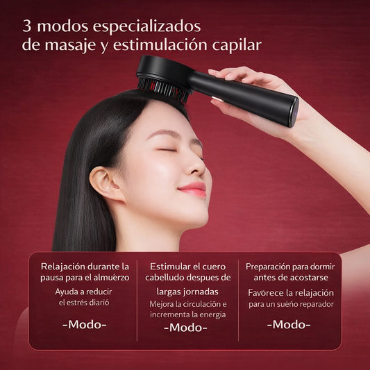Masajeador de cabello luz led roja
